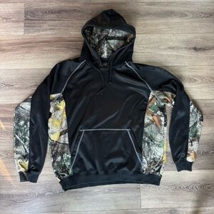 Roper Sweatshirt Hoodie, Black with Camouflage Accents, Men’s